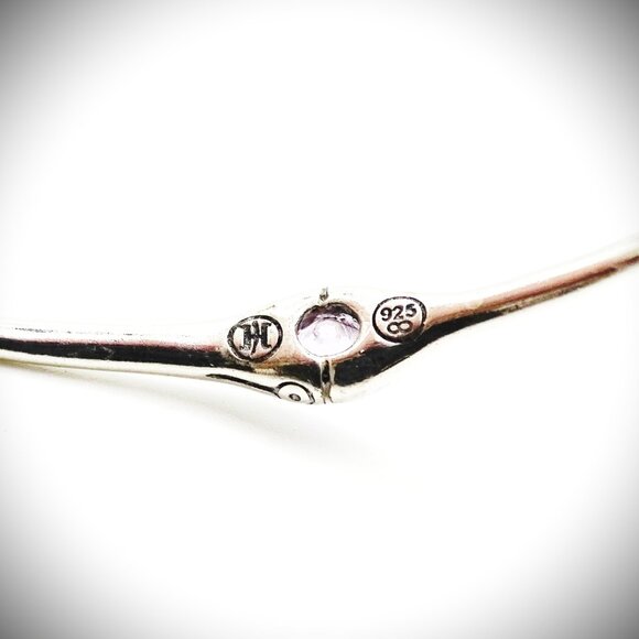 JOHN HARDY Bamboo Collection Sterling Silver & Amethyst Set of Three Bracelets M - Picture 7 of 9